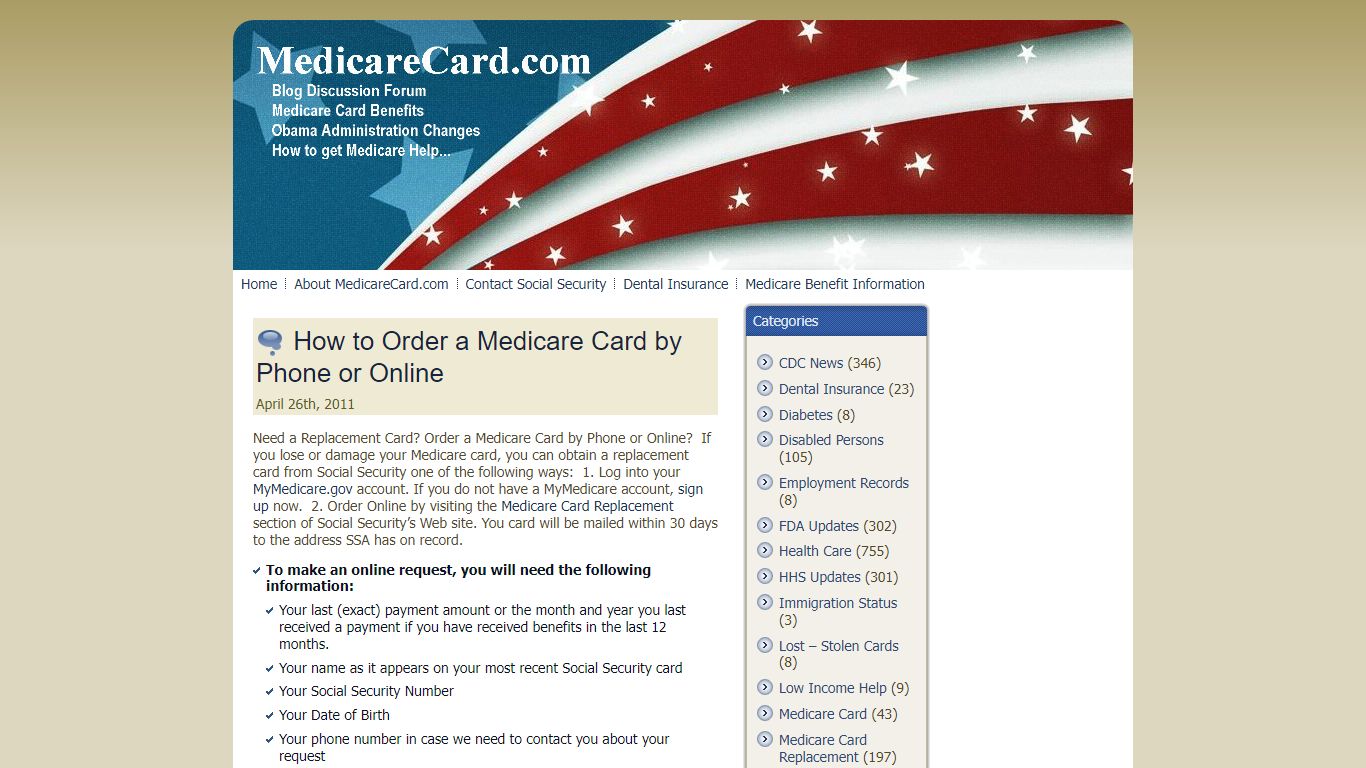 How to Order a Medicare Card by Phone or Online